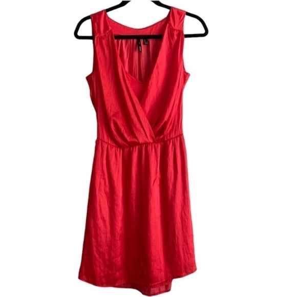 Mango MNG women mini dress 4  fit sleeveless fit flare casual vacation beach red - Picture 1 of 8